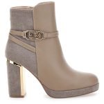 Stivaletti Beige con Tacco Alto e Plateau e Dettagli Dorati Le Havre Paris RQ23WT7 da Donna | Pittarello