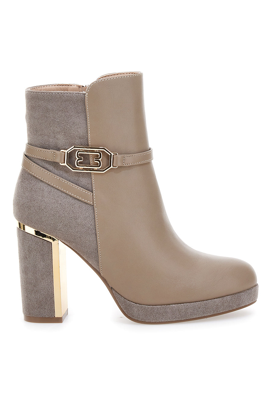 stivaletti-donna-beige-911orr.jpg Stivaletti Beige con Tacco Alto e Plateau e Dettagli Dorati Le Havre Paris RQ23WT7 da Donna | Pittarello - immagine 1