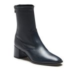 Stivaletto in pelle blu marine Fratelli Rossetti