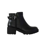 Stivaletto donna eco pelle nero accessori zip fibbie moda fashion cheap market donna stivaletti Malu Shoes | MaluShoes