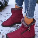 Stivali Da Neve Donna Imbottiti E Impermeabili – Modello Invernale Con Cerniera Laterale E Suola Antiscivolo