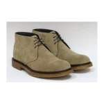 Stivaletti Uomo in Pelle Scamosciata Beige Stringate Scarpe uomo invernali, comode, giovanili Gogolfun.it