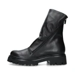 Anita STIVALETTI TACCO BASSO CON CERNIERA OBLIQUA DONNA NERO Step By Step Shop