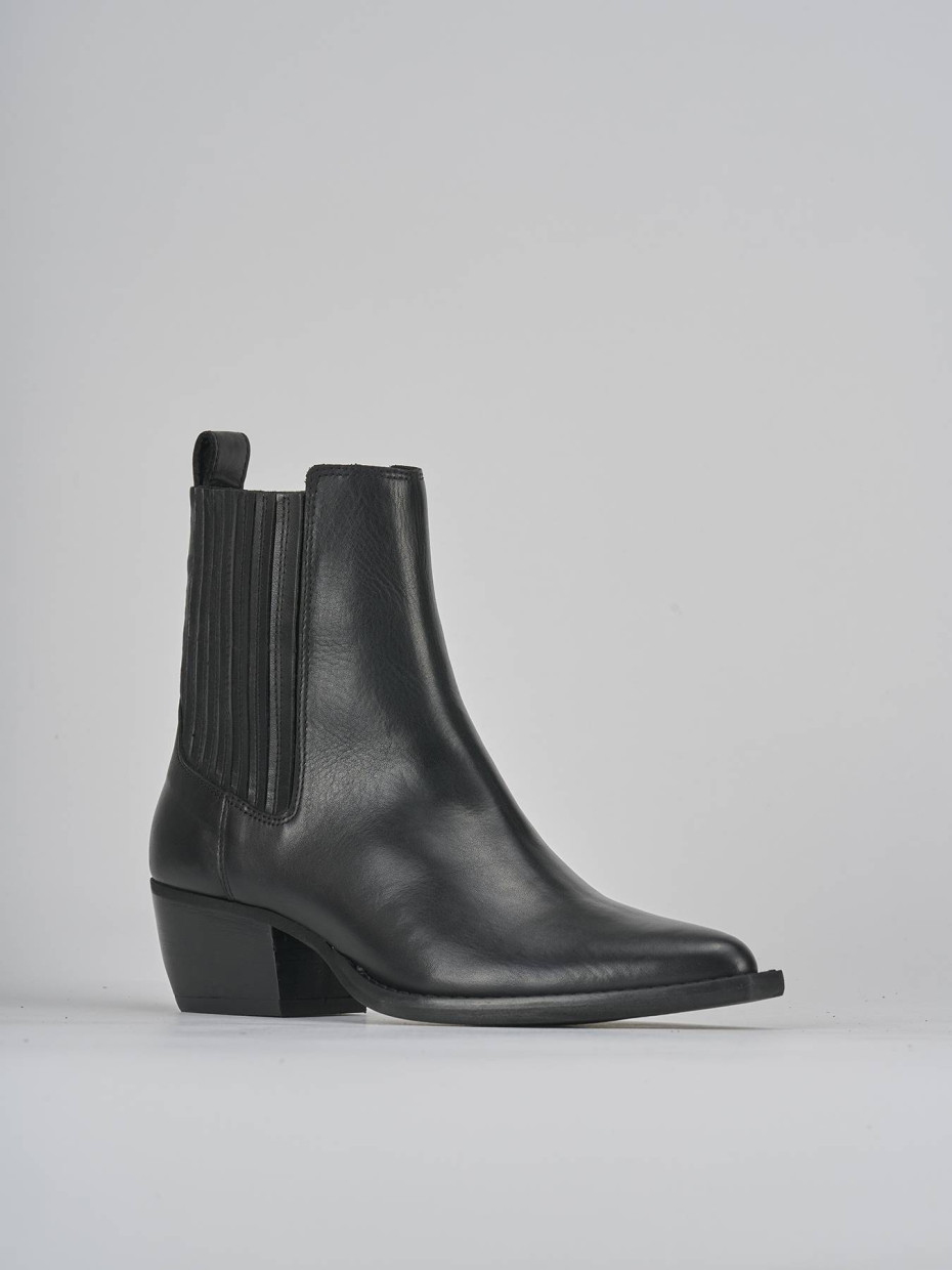 stivaletti-tacco-basso-410prr.jpg Stivaletti tacco 3cm pelle nero - immagine 1