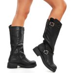 Stivali Donna Biker Boots Motociclista Yg883