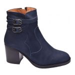 Stivali in pelle scamosciata blu scuro, 3164, Dansi Taglia piccola 32 33 34 35 | Liliboty