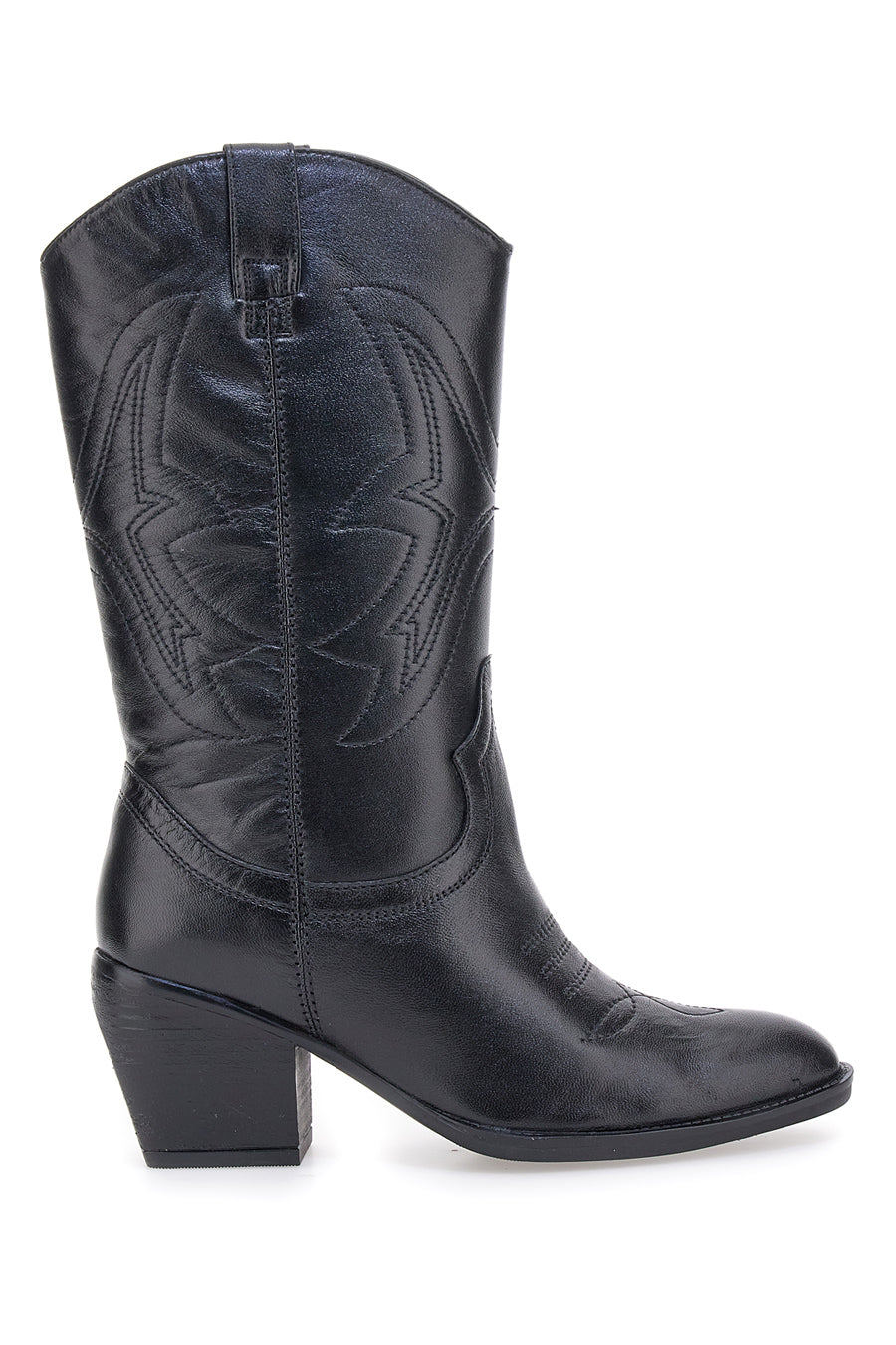 stivali-cowboy-donna-720fxv.jpg Stivali texani neri in vera pelle con tacco largo PITTARELLO FOCUS KI5496 da Donna | Pittarello - immagine 1