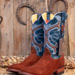 Stivali da uomo western rodeo in pelle scamosciata da COWBOY con punta quadrata Etsy Italia