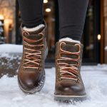 HIKING Stivale Invernale Donna – Pelle & Lana Merino, Suola Antiscivolo | NEBULUS