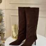 Stivali in camoscio marrone