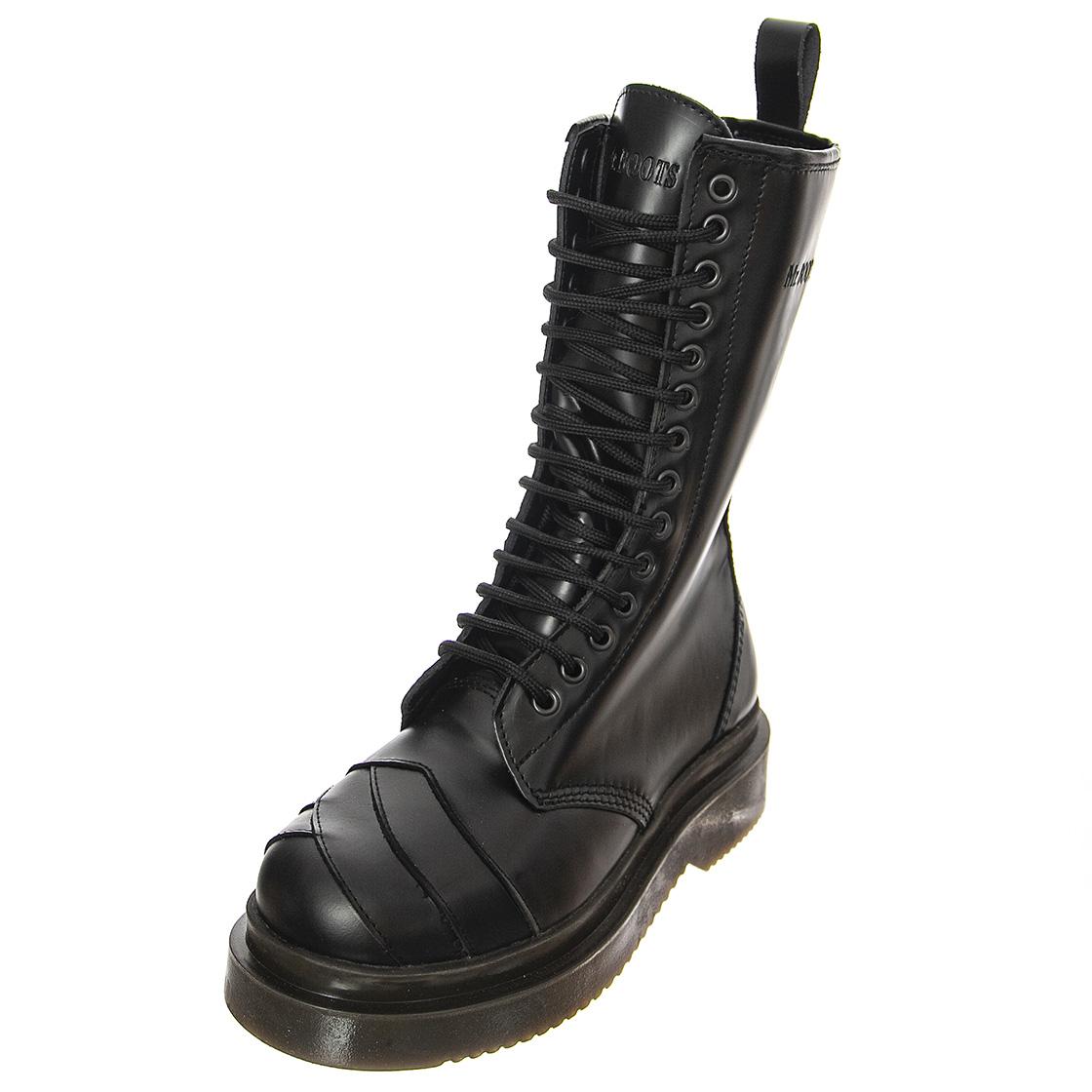 stivali-stringati-donna-038fyw.jpg Stripe 14 Smooth Stivali Stringati Donna Neri Donna MR BOOTS - immagine 1