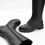 Stivali stringati versatili per l'inverno Nero